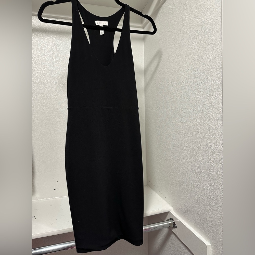 Leith Black Halter Sheath Dress for Cocktail